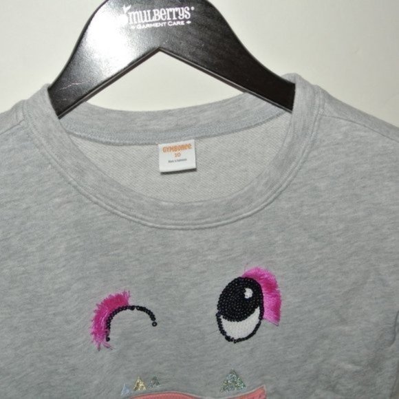 Gymboree Heather Grey Funny Face Dress 10 Easy pull-on style Zip pocket accent - Picture 6 of 7